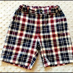 Janie and Jack Cotton Plaid Zipper Fly Shorts 2T